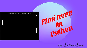PING PONG GAME USING PYTHON | GAME DEVELOPMENT IN PYTHON