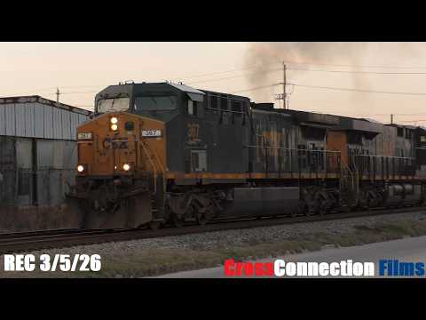 Huge! CSXT L225-05 Departs Fayetteville NC W/ 367 CW44AC & 3006 ES44AH ...