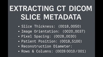 Extract CT DICOM Metadata Using Python | Slice Thickness, Orientation, Pixel Spacing & More