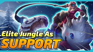 Elite Jungle Is SUPER STRONG as a Support - League of legends