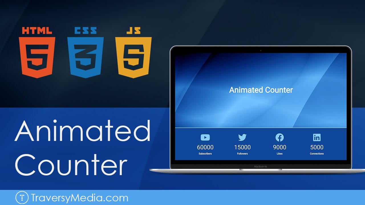 Animated Counter With JavaScript HTML CSS YouTube Animated Counter With JavaScript HTML CSS YouTube