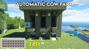 Minecraft Simple and Compact Cow Farm Tutorial 1.21