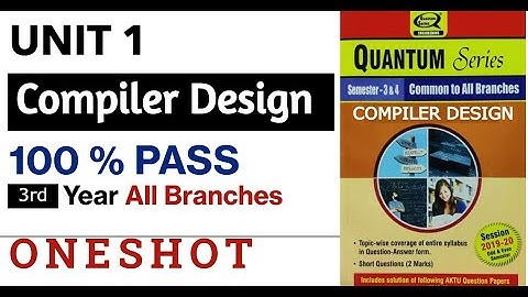 COMPILER DESIGN UNIT 1 ONESHOT 🎯 | 100% Pass | 3rd year most imp question series | AKTU