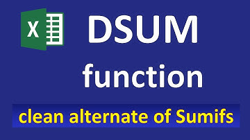 Excel SUMIFS alternate | DSUM function in Excel | DSUM  function in Excel in Hindi