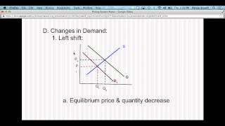 Chapter 6 Notes: Changes in Demand & Supply