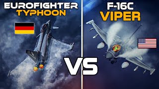 Eurofighter Typhoon EF2000 Vs F-16C Viper | Digital Combat Simulator | DCS |