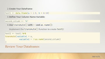 Mastering Dataframe Manipulation in R: Using Variable Strings to Reference Columns with dplyr