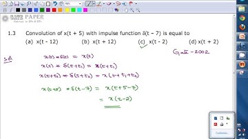 GATE 2002 ECE Convolution of given signal with impulse response