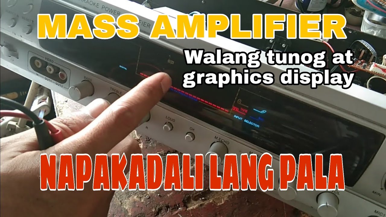 HOW TO REPAIR AMPLIFIER WITH NO SOUND AND GRAPHICS SPECTRUM DISPLAY