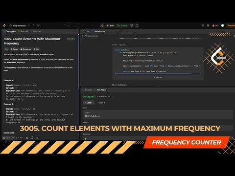 LEETCODE DAILY QUESTION 3005 | Count Elements With Maximum Frequency | Is Kabir Coding #leetcode
