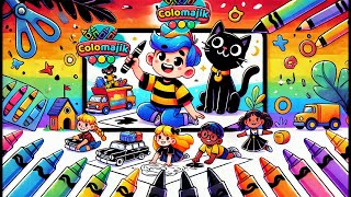 Let’s Learn the Color Black!  Fun and Creative color learning  app for Kids | Colomajik screenshot 4