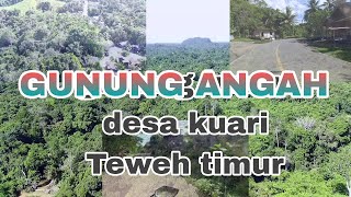 Desa kuari dengan pemandangan gunung angah suku dayak || barito || kalimantan