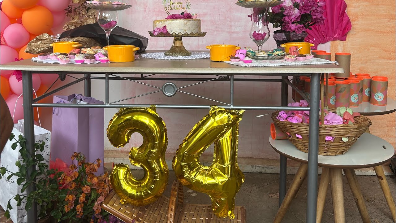 Meu aniversário 34 anos Emileidy | decoração de aniversário feminino ...