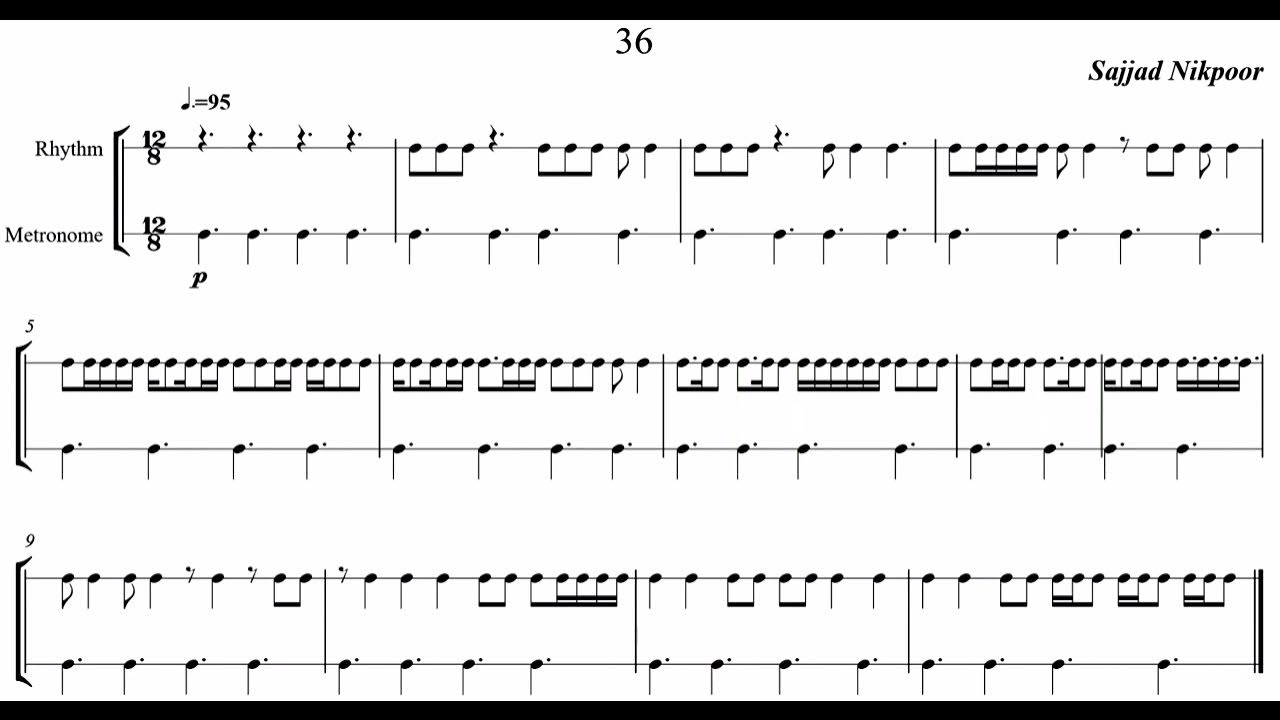 lesson 36 rhythm&metronome rhythm exercises YouTube