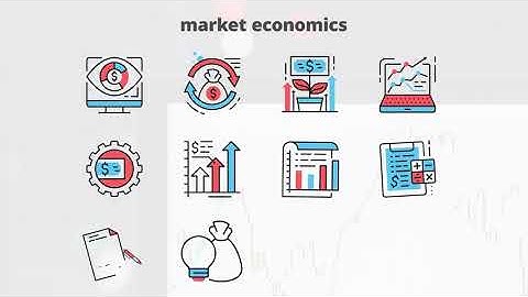 Market Economics – Thin Line Icons | After Effects Elements - Envato elements