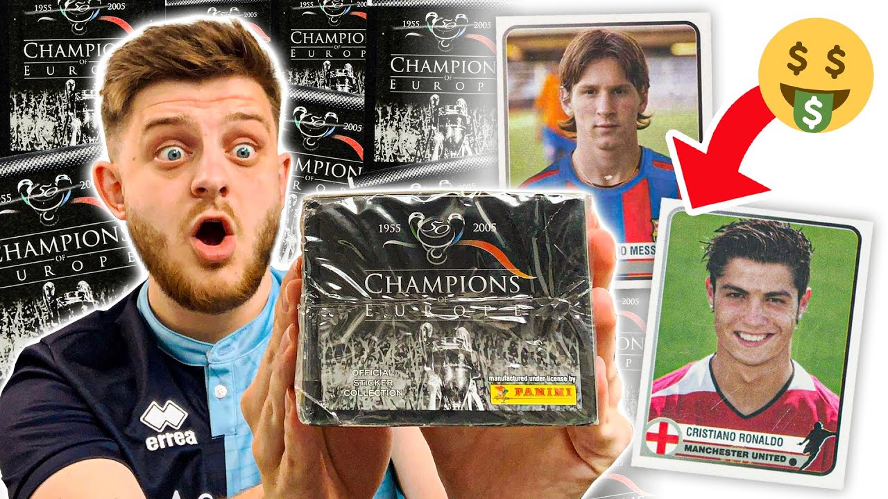 Hunting for MESSI and RONALDO!! | Panini Champions of Europe 2005