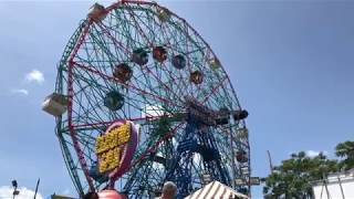 ⁴ᴷ⁶⁰ POV Wonder Wheel (Swinging) at Coney Island, Brooklyn