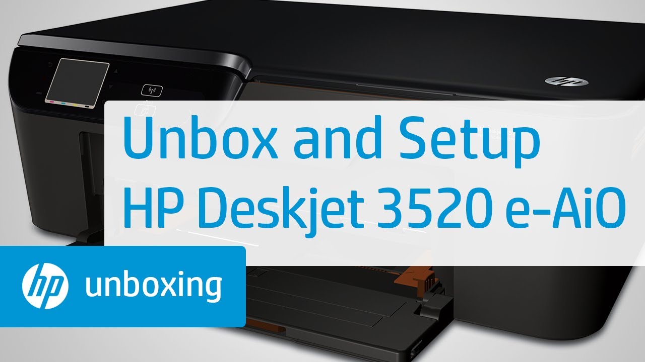 Stolpe eftertænksom Ødelægge Unboxing and Setting Up the HP Deskjet 3520 e-All-in-One Printer | HP -  YouTube