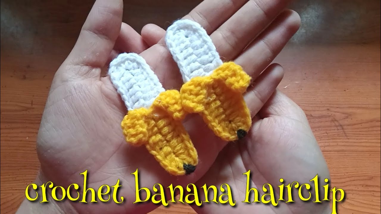 HOW TO CROCHET: BANANA HAIRCLIP | BANANA APPLIQUE | Lanie Joyce B.