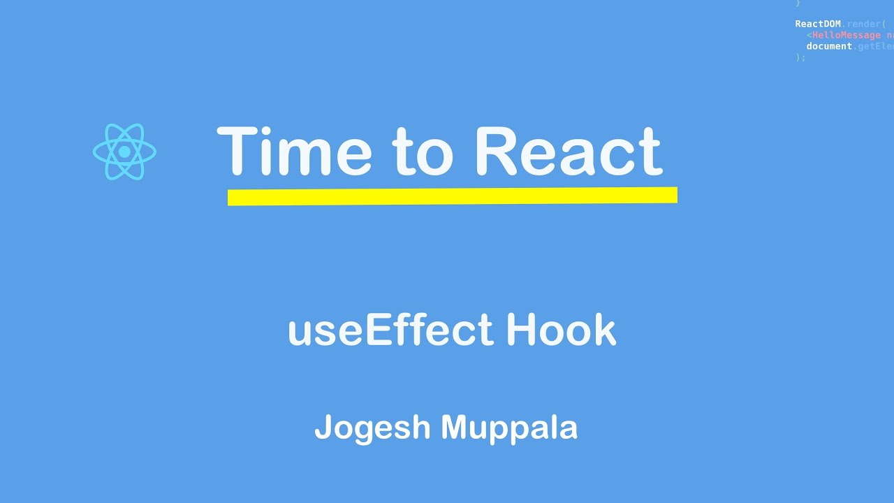 useEffect Hook - YouTube
