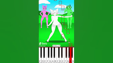 Rat Dance - Sprunki Girls | Incredibox Animation #sprunki (@glitch_pill) - Octave Piano Tutorial
