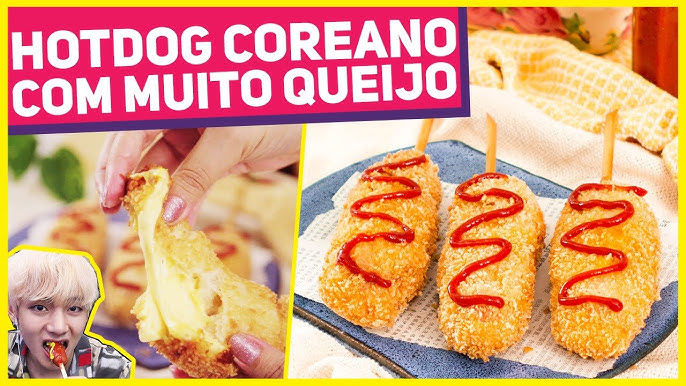 Hot-dog Coreano! INGREDIENTES: 2 ovos 40g açúcar 8g fermento biológic