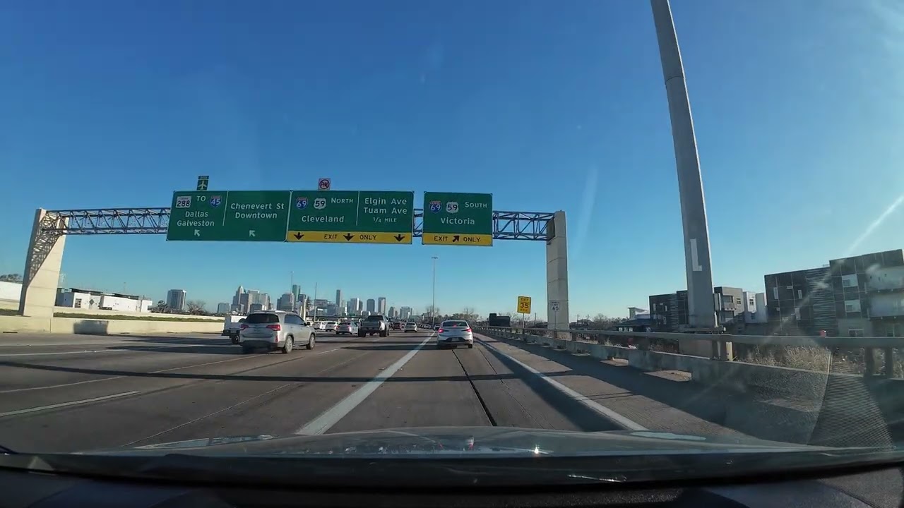 Sugar Land shahridan Houston markazigacha yo'l 2