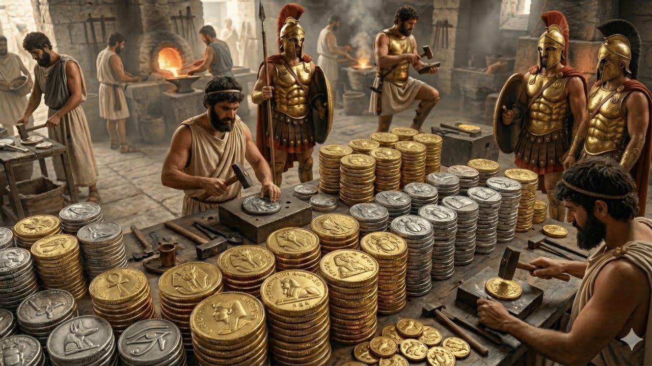 Inside an Ancient Workshop – How Egyptian Coins Were Made (Full Process)
