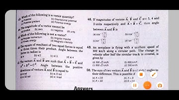 vector and motion theoretical prtion (polytechnic entrance exam 2022)