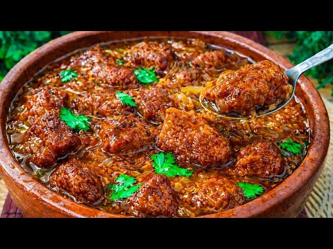 بقطعة لحمة وبثوانى اعمليه طاجن اللحمة بالبصل زبدة أحلي فطار تقدميه طعم يشرفك في عزومات رمضان 