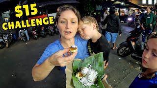 $15 Indonesian Street Food Challenge in Jakarta!!  | Foreigners try Indonesian Street Food