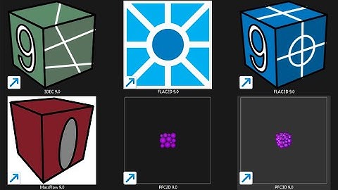 FLAC3D 2D 9.0 | PFC3D 2D 9.0 | MassFlow 9.0 | 3DEC 9.0 |