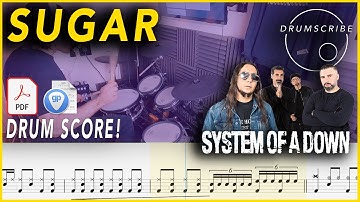 Sugar - System Of A Down | DRUM SCORE Sheet Music | #98 DRUMSCRIBE
