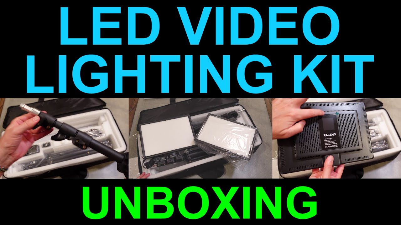 UNBOXING Raleno LED Video Lighting Kit 2 Rechargeable Soft Lights with