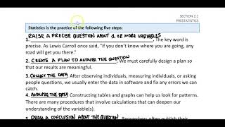 2.1 Objective 1: Identify the Individuals, Variables, and Observations of a Study