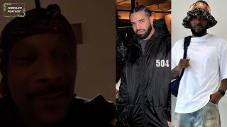 Snoop Dogg Reacts to Drake Using His AI Voice On Kendrick Lamar Diss Track (HD) I'm Confused