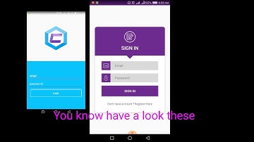 Android app ui design with Sqlite login and registration