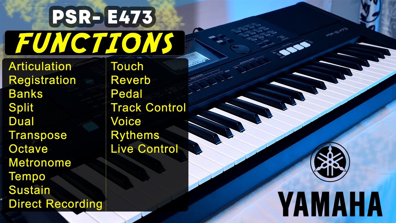 Teclado Yamaha PSR E473 5/8 + Suporte X+ Pedal Cherub +Fonte