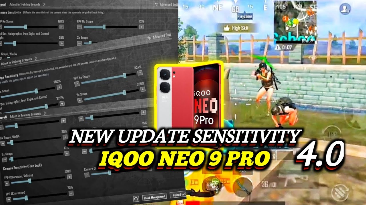 Best BGMI 4.0 Sensitivity Settings for iQOO Neo 9 Pro | Zero Recoil Setup