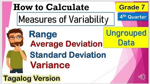 [Tagalog] Variability of Ungrouped Data #Mathematics7 #Fourthquarter