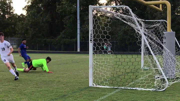 Soccer: Tim Anglim scores on a cross from Marcos B...
