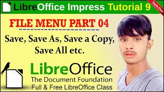 LibreOffice Impress Tutorial 9 | File menu part 4 | in hindi | by dev bind | th