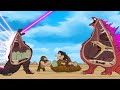 Spider godzilla  kong vs giant python the battle against digestive system  funny cartoon