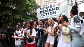 Moms Demand Action Rally at City Hall NYC - One Man