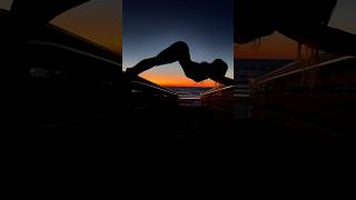 Silhouette Sunset Stretch! #Stretching #Yogagirl #Flexibility