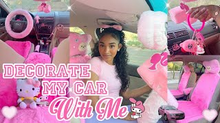 Decorate My Car With Me 2023 ♡ Car Transformation + Pink Girly Vibe’s ! screenshot 1