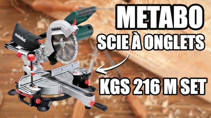 Metabo KGS 254 M scie à onglet radiale - présentation et réglages - YouTube