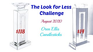 Look for Less Challenge August 2020|Orren Ellis Mirrored and Crystal Candle Stick dupe from Wayfair