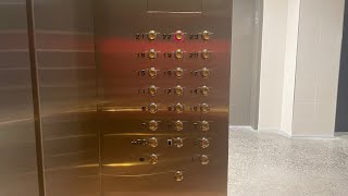 GF BUTTON! Modded Otis Traction Elevators at 1200 McGill College, Montreal, QC