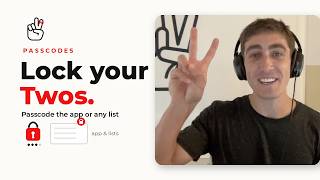 Защитите свой Twos | Пароли для приложения и списков | Новое приложение Twos screenshot 1